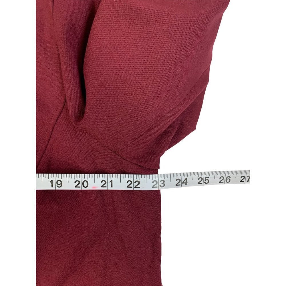 Roz & Ali Women's Burgundy Casual Jacket - Picture 5 of 6